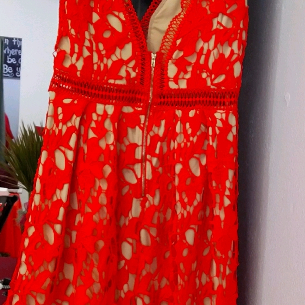 Orange Lace dress